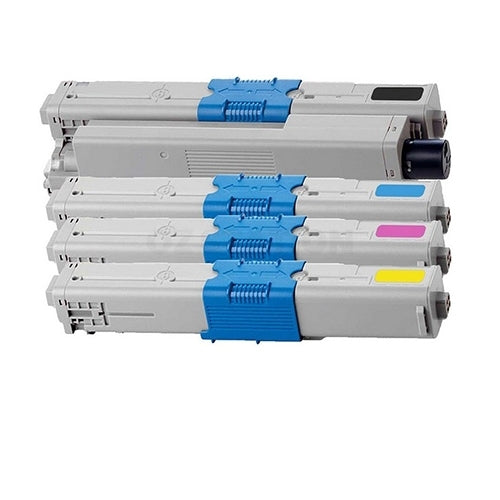 4 Pack Compatible OKI C332DN / MC363DN Toner Combo (46508720-46508717) [1BK,1C,1M,1Y]