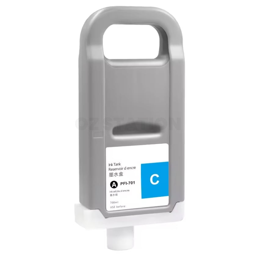 Compatible Canon PFI-701C PFI701C Cyan Ink Cartridge - 700ML