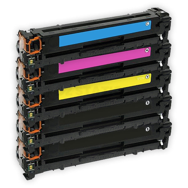5 Pack HP CE310A-CE313A CE310ACE313A (126A) Compatible Toner Cartridges [2BK,1C,1M,1Y]