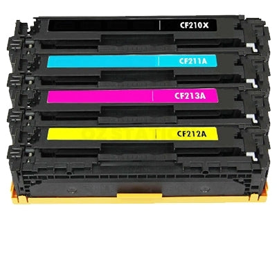 4 Pack HP CF210X-CF213A CF210XCF213A (131X / 131A) Compatible Toner Cartridges [1BK,1C,1M,1Y]