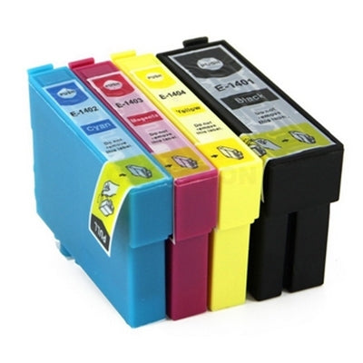 4 Pack Epson 140 (T1401-T1404) Compatible High Yield Inkjet Cartridges [1BK,1C,1M,1Y]
