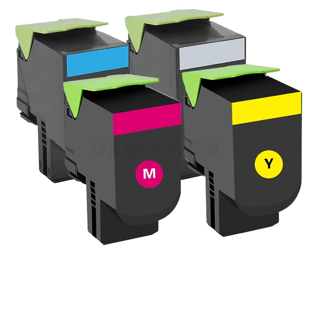 4 Pack Lexmark Compatible C544 / X544 Extra High Yield Toner Cartridges - BK 6,000 pages & CMY