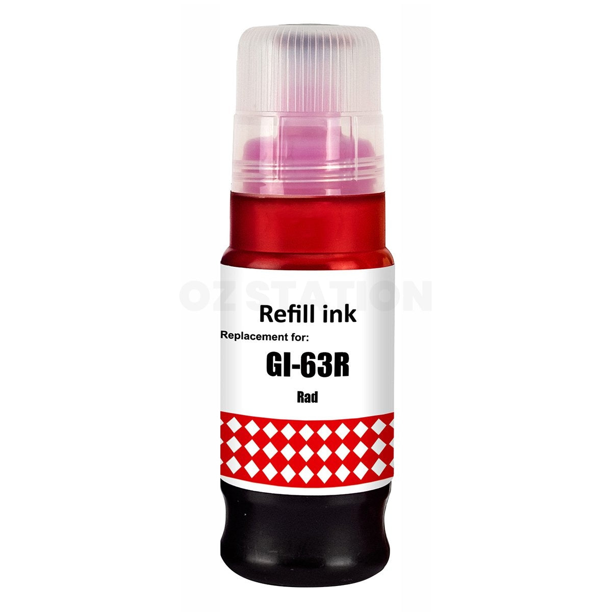 Compatible Canon GI63R Red Ink Bottle - 70ML