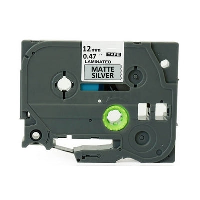 Brother TZe-M931 TZeM931 Compatible 12mm Black Text on Matt Silver Laminated Tape - 8 metres
