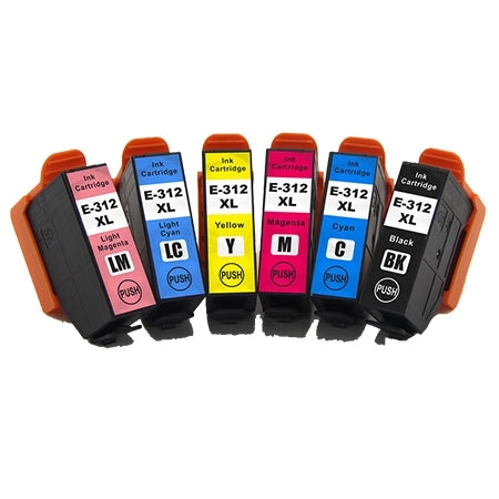 12 Pack Epson 312XL Compatible High Yield Inkjet Cartridge Combo [2BK,2C,2M,2Y,2LC,2LM]