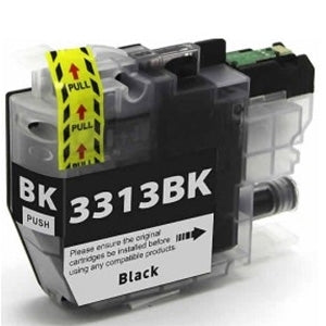 3 x Brother LC-3313BK LC3313BK Compatible Black Ink Cartridge - 400 pages (High Yield of Brother LC-3311BK)