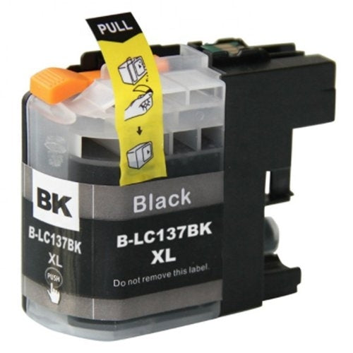 Compatible Brother LC-137XLBK LC137XLBK Black Ink Cartridge - 1,200 Pages