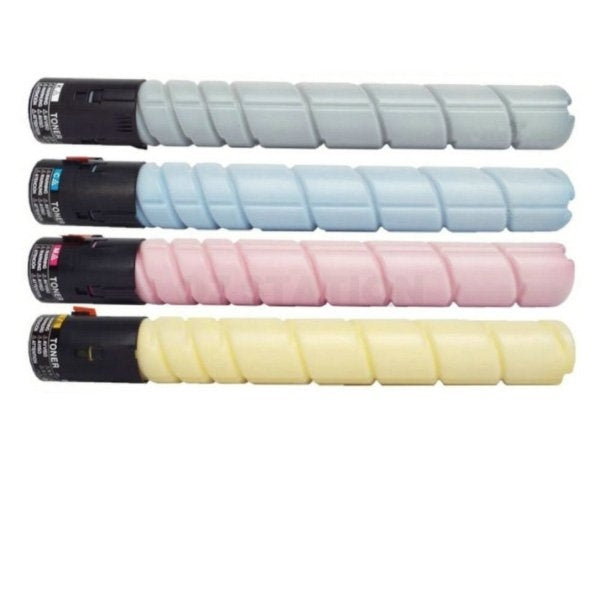 4 Pack Konica Minolta BIZHUB C224 / C284 / C364 TN-321 TN321 Compatible Toner Cartridges A33K190 - A33K490 [1BK,1C,1M,1Y]