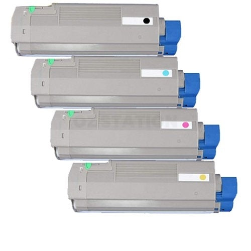 4 Pack OKI C712N Compatible Toner Cartridges Combo (46507612-46507609) [1BK, 1C, 1M, 1Y]