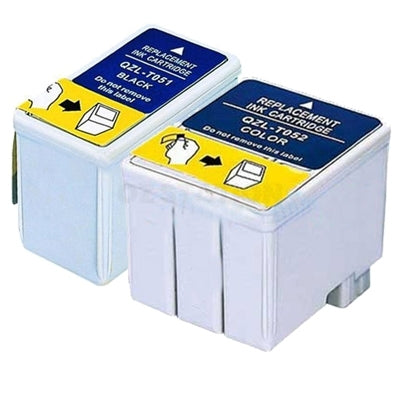 4 Pack Compatible Epson S020189/T051 S020191/T052 series Ink Cartridge Combo [2BK,2CL]