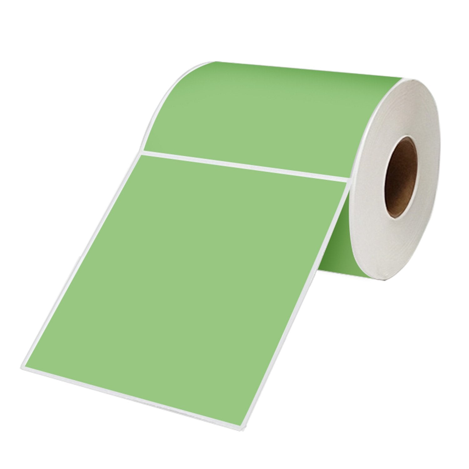 1 Roll 100mm X 150mm Perforated Direct Thermal Labels Green - 350 Labels per Roll