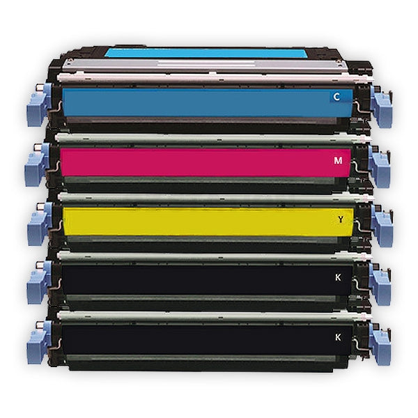 5 Pack HP CB400A-CB403A CB400ACB403A (642A) Compatible Toner Cartridges [2BK,1C,1M,1Y]