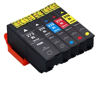5-Pack Epson 273XL Compatible High Yield Ink Combo [1BK,1PBK,1C,1M,1Y]