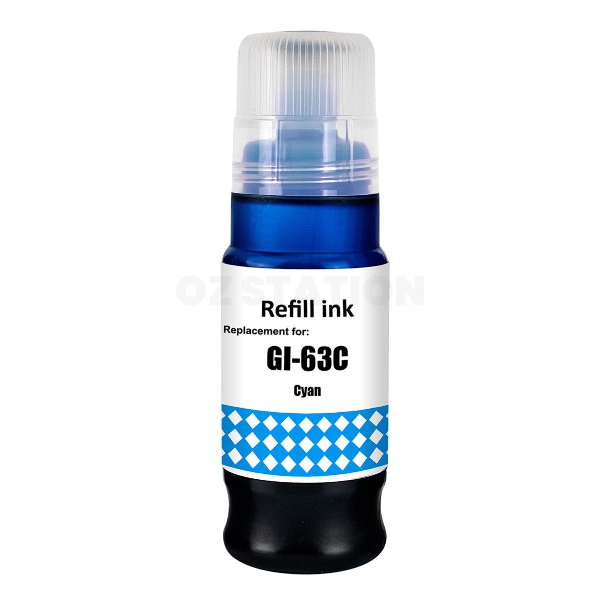 Compatible Canon GI63C Cyan Ink Bottle - 70ML