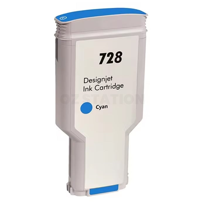 HP 728 Compatible Cyan 300ML Inkjet Cartridge F9K17A