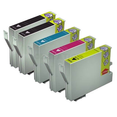 5 Pack Compatible Epson T0631-T0634 T0631T0634 series [2BK,1C,1M,1Y]