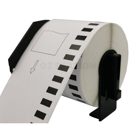 10 x Brother DK-22251 DK22251 Compatible Black & Red Text on White Continuous Label Roll 62mm x 15.24m