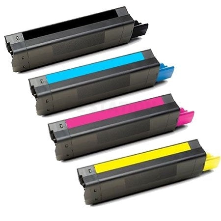 4 Pack OKI Compatible C8600/C8800 Toner Cartridges (43487725-43487728)