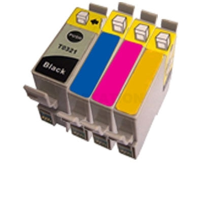 1 set of Compatible Epson T0321 + T0422-424 T0422424 series (4 Carts) [1BK,1C,1M,1Y]