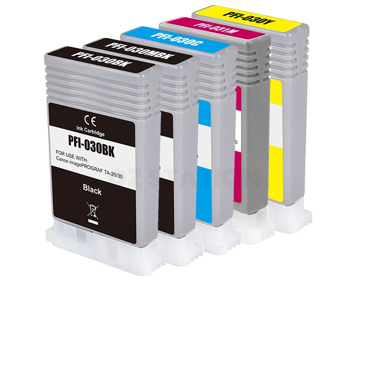 5 Pack Compatible Canon PFI-030BK/MBK/C/Y PFI030BK/MBK/C/Y PFI-031M Ink Tank Combo [1BK,1MBK,1C,1M,1Y]
