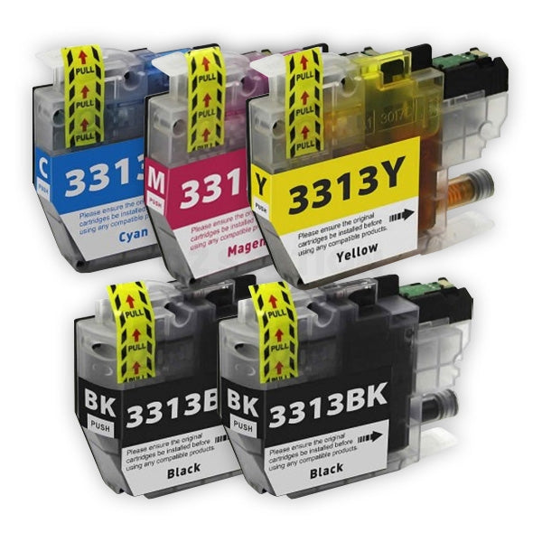10 Pack Brother LC-3313 LC3313 Compatible Ink Cartridges Combo (High Yield of Brother LC-3311) [4BK, 2C, 2M, 2Y]