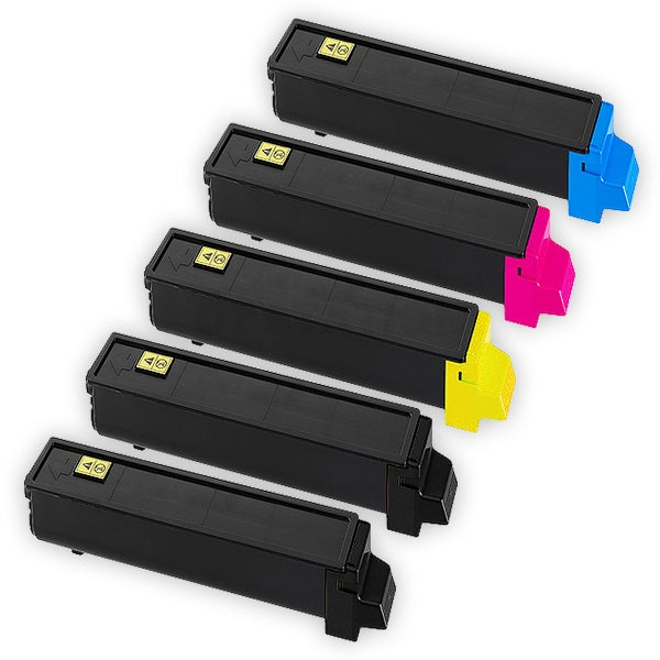 5 Pack Compatible TK-544 TK544 Toner Cartridges For Kyocera FS-C5100DN [2BK,1C,1M,1Y]