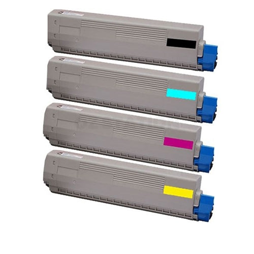 4 Pack OKI Compatible C831N Toner Combo - 10,000 pages (44844525-44844528) [1BK,1C,1M,1Y]