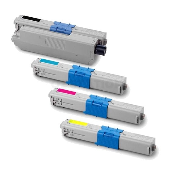 2 sets of 4 Pack OKI Compatible C310DN / C330DN / MC361 / MC362DN / C331DN Toner Cartridges (44469805-44469755)