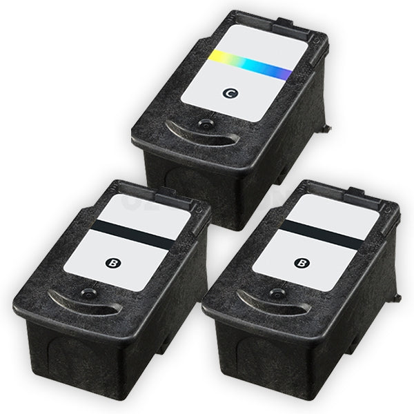 3-Pack Canon PG-640XL, PG640XL, CL-641XL Compatible High Yield Ink Cartridge [2Black + 1Colour]