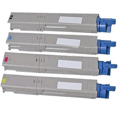 4 Pack OKI C3530MFP, C3520MFP Compatible Toner Cartridges (43459325-43459328)