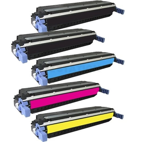 5 Pack HP C9730A-C9733A C9730AC9733A (645A) Compatible Toner Cartridges [2BK,1C,1M,1Y]