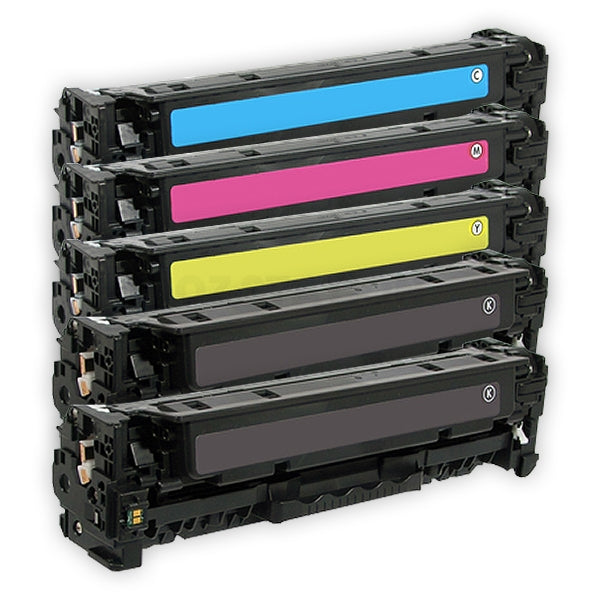 5 Pack HP CE410X-CE413A CE410XCE413A (305X/305A) Compatible Toner Cartridges [2BK,1C,1M,1Y]