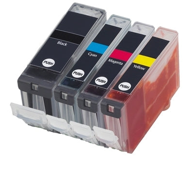 4-Pack Canon PGI-5BK, PGI5BK, CLI-8C/M/Y Compatible Inkjet (with Chip) [1BK,1C,1M,1Y]