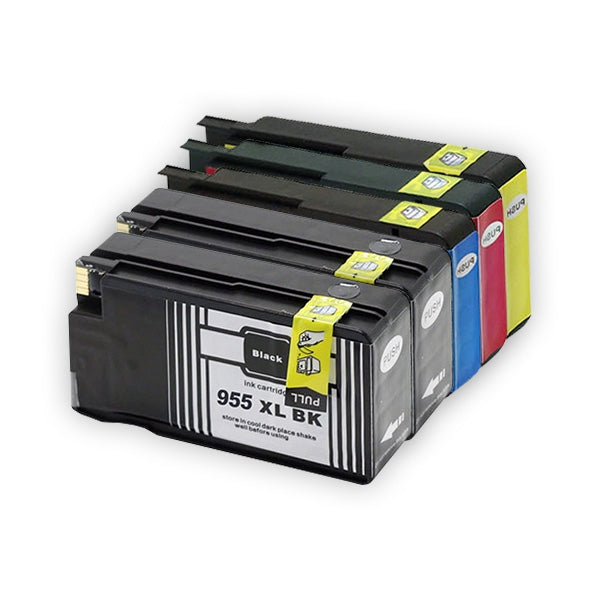5 Pack HP 955XL Compatible High Yield Inkjet Combo L0S63AA - L0S72AA [2BK,1C,1M,1Y]