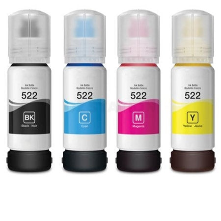 20-Pack Compatible Epson T522 EcoTank Ink Bottle [5BK+5C+5M+5Y]