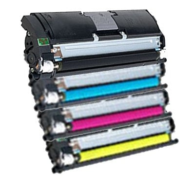 4-Pack Konica Minolta QMS Magicolour 2400 / 2500 Series Compatible Toner Set [1BK,1C,1M,1Y]
