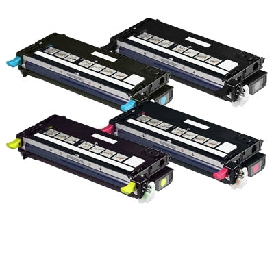 4-Pack Dell 3110 3110CN 3115CN High Capacity Compatible laser toner cartridge - 8,000 Pages [1BK,1C,1M,1Y]