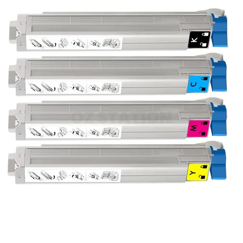 4 Pack OKI Compatible C9600/C9650/C9800/C9850 Toner Cartridges (42918917-42918920)