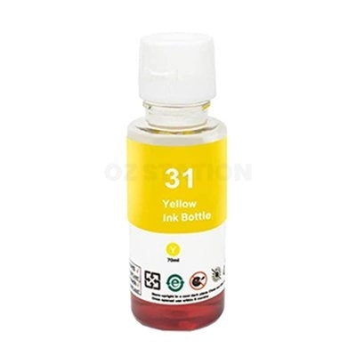 HP 31 Compatible Yellow Ink Bottle 1VU28AA - 70ml