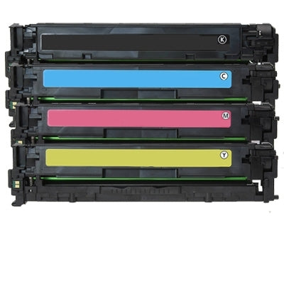 4 Pack HP CB540A-CB543A CB540ACB543A (125A) Compatible Toner Cartridges [1BK,1C,1M,1Y]