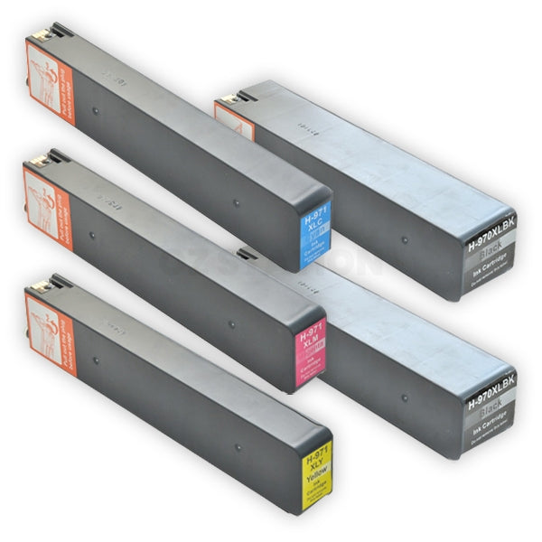 10 Pack HP 970XL + 971XL Compatible High Yield Inkjet Cartridges CN625AA-CN628AA CN625AACN628AA  [4BK,2C,2M,2Y]