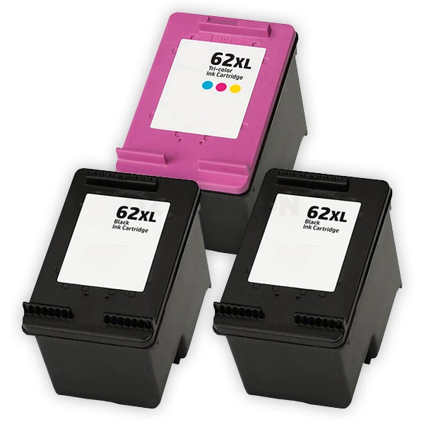6 Pack HP 62XL Compatible High Yield Inkjet Cartridges C2P05AA + C2P07AA [4BK,2CL]