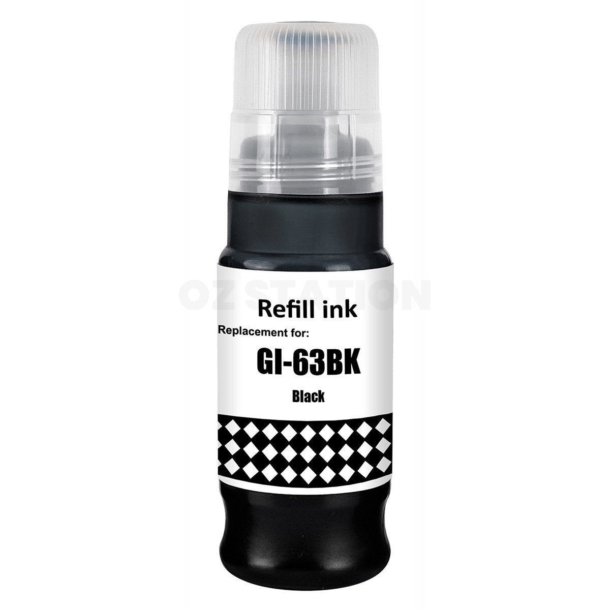 Compatible Canon GI63BK Black Ink Bottle - 70ML