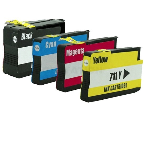 8 Pack HP 711 Compatible Inkjet Cartridges [2BK,2C,2M,2Y]