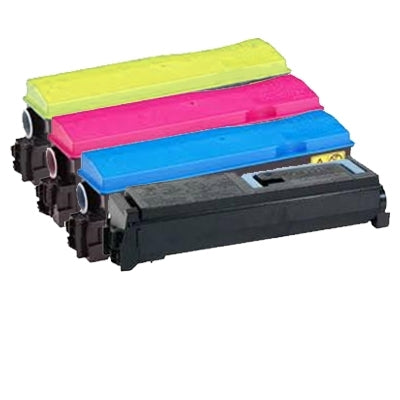 4 Pack Compatible TK-554 TK554 Toner Cartridges For Kyocera FS-C5200DN [1BK,1C,1M,1Y]