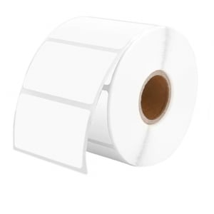 1 Roll 57mm X 32mm Perforated Direct Thermal Labels White - 2000 Labels per Roll
