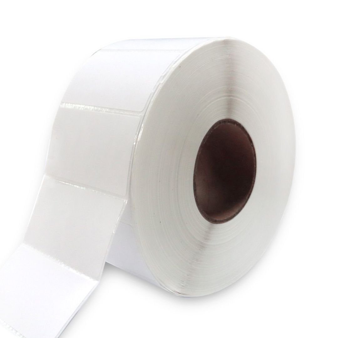 1 Roll 50mm X 28mm Perforated Direct Thermal Labels White - 2000 Labels per Roll